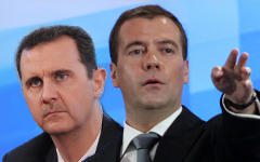 Башар Асад и Дмитрий Медведев. Коллаж © KM.RU