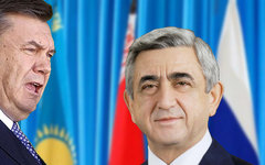 Виктор Янукович и Серж Саргсян. Коллаж © KM.RU