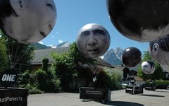 Шары с лицами глав государств – членов G-7 в городе Гармиш-Партенкирхен © РИА Новости, Денис Михайлов