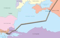 Схема планируемой трассы газопровода «Турецкий поток». Фото с сайта gazprom.ru
