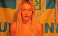 Инна Шевченко. Кадр из ее видеообращения с сайта femen.org