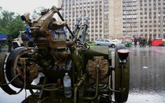 Зенитная установка в Донецке © РИА Новости, Наталья Селиверстова