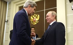 Встреча Владимира Путина с Джоном Керри. Фото пресс-службы Президента России