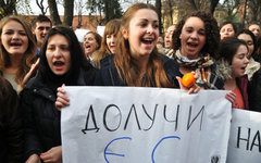 На Украине студенты тоже были в первых рядах протестующих © РИА Новости, Павел Паламарчук