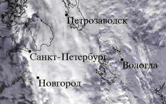Облачность над Петербургом. Изображение с сайта planet.iitp.ru Облачность над Петербургом. Изображение с сайта planet.iitp.ru