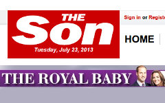 Скриншот сайта британской газеты The Sun Скриншот сайта британской газеты The Sun