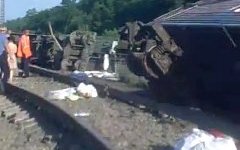 Место аварии. Стоп-кадр с видео в YouTube Место аварии. Стоп-кадр с видео в YouTube
