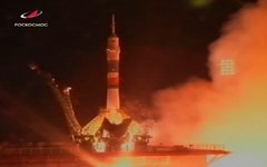 «Союз МС-13» стартовал с Байконура к МКС. Стоп-кадр из видео