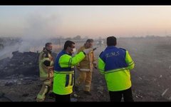 Скриншот с YouTube Крушение Boeing 737 МАУ в Иране